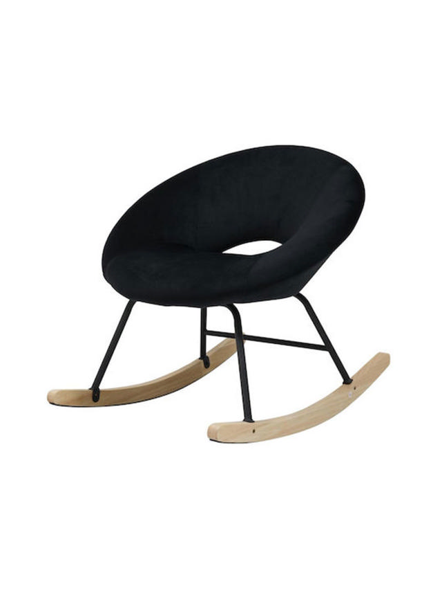 AIDEN CHAIR VELVET BLACK 73.5x85x73CM