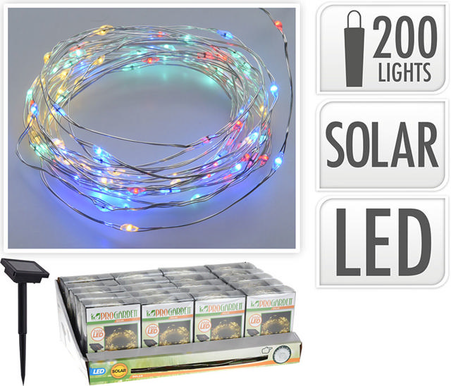 SOLAR LIGHTING LED 200 WIRE