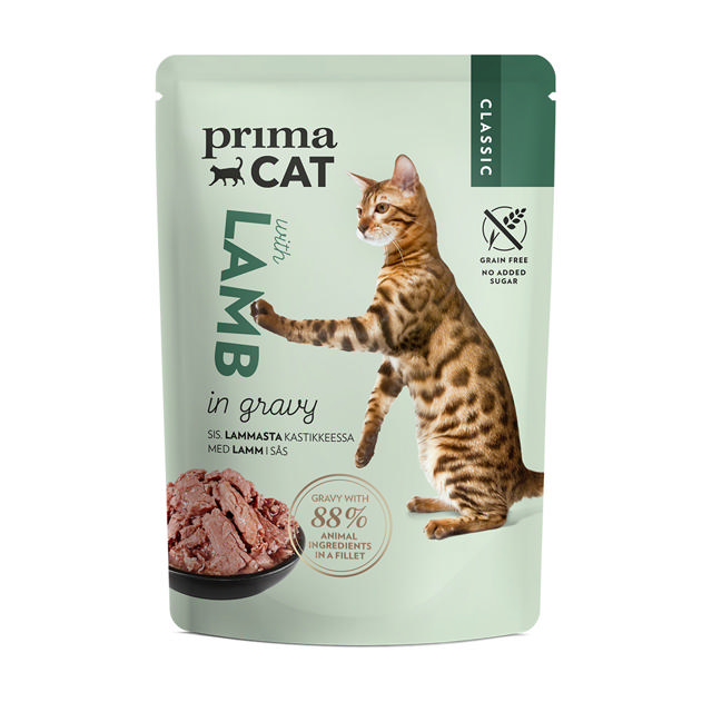 PRIMA CAT CLASSIC ΤΡΟΦΗ ΓΑΤΑΣ ΜΕ ΓΕΥΣΗ ΑΡΝΙ - IN GRAVY 85G