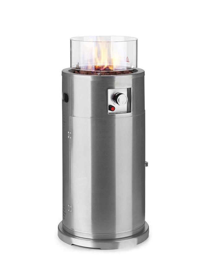 MATESTAR MAT-5004SS GLASS FLAME HEATER - STAINLESS STEEL