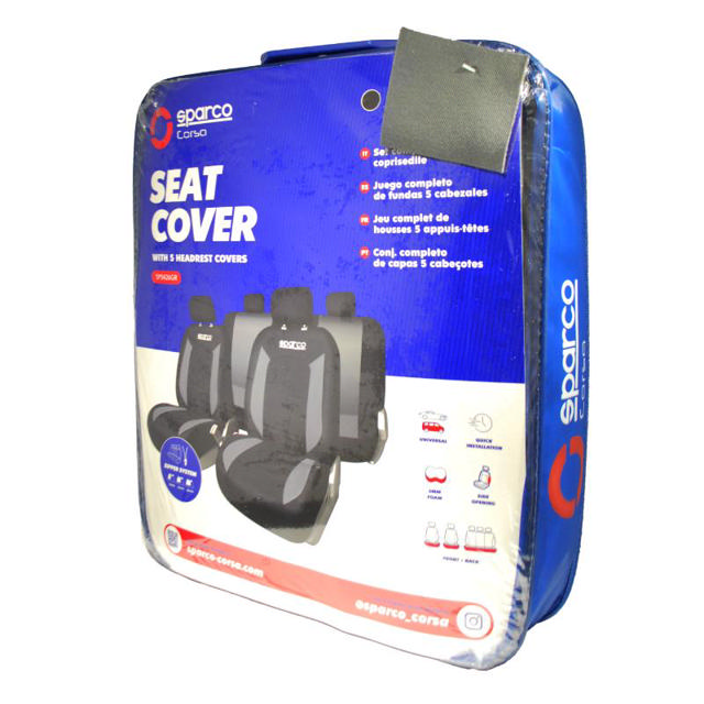 SPARCO SEAT COVER SET BL/GR