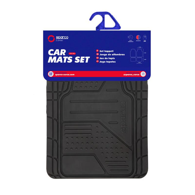 SPARCO CAR MATS PVC BLK 4PCS