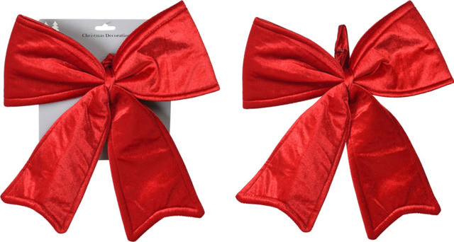 BOW VELVET RED