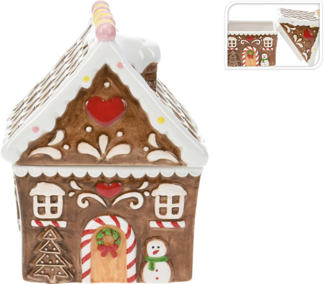 STORAGE JAR COOKIE HOUSE 22CM