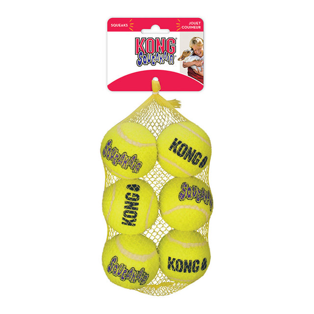 KONG AIR SQUEAKE TEN. BALLS 6P