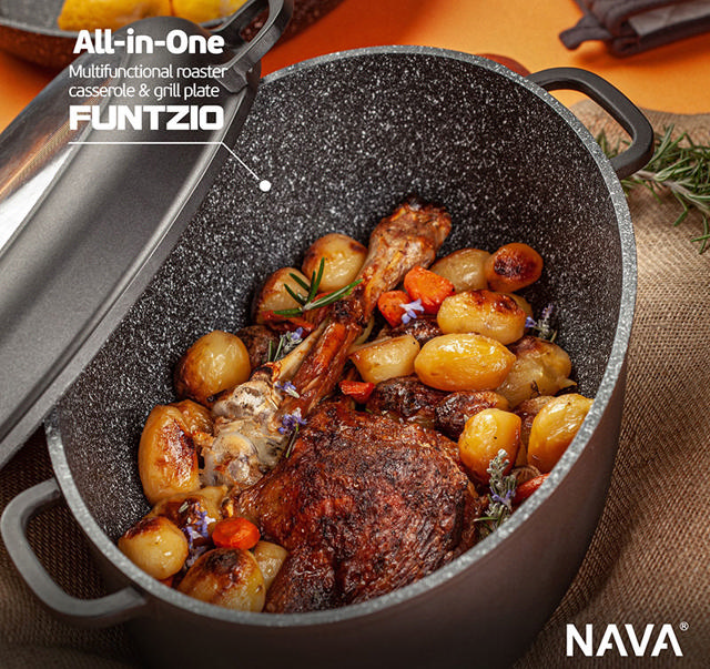 NAVA FUNTZIO OVAL ROASTER 38CM