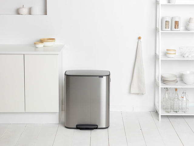 BRABANTIA BO PEDAL BIN 2x30L MATT STEEL