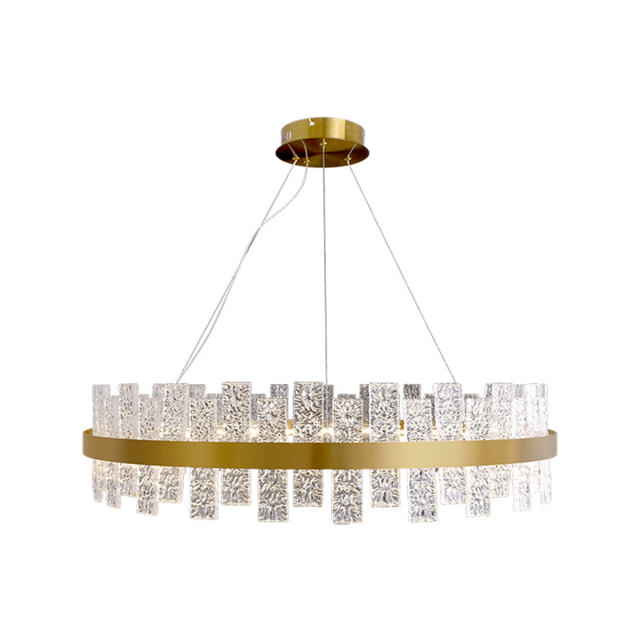 SUNLIGHT LED 23W PENDANT LIGHT GLASS BRASS 3000K 2300LM IP20 Ø800xH1600MM