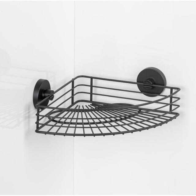 WENKO VACUUM-LOC CORNER SHELF BARI ΜΑΥΡΟ