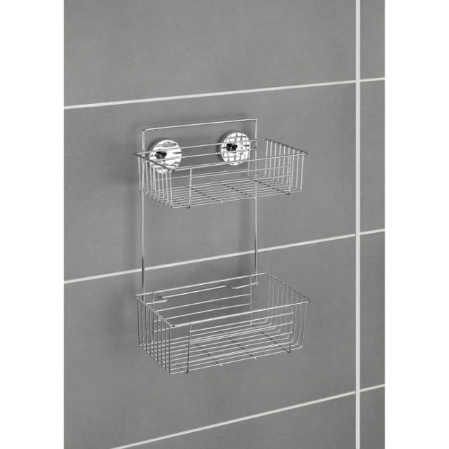 WENKO VACUUM-LOC 2-TIER WALL RACK BARI ΑΣΗΜΕΝΙΟ