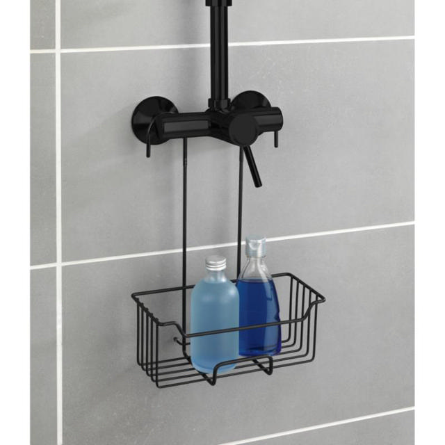 WENKO STAINLESS STEEL THERMOSTATIC-SHOWER CADDY MILO MATT BLACK