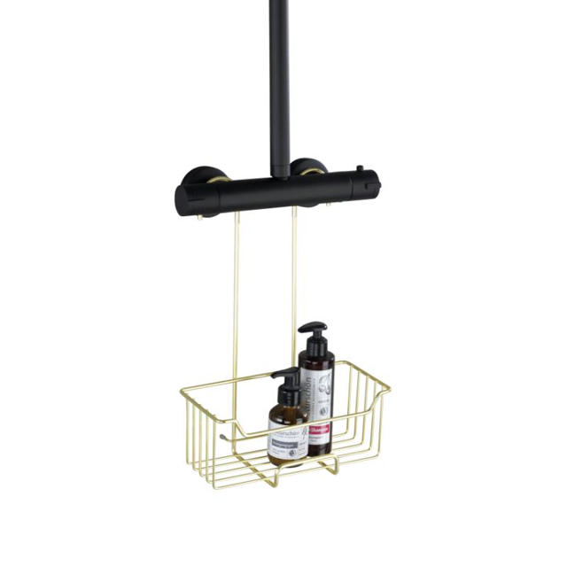 WENKO STAINLESS STEEL THERMOSTATIC-SHOWER CADDY MILO MATT GOLD