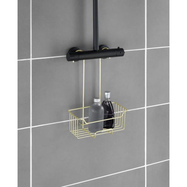 WENKO STAINLESS STEEL THERMOSTATIC-SHOWER CADDY MILO MATT GOLD