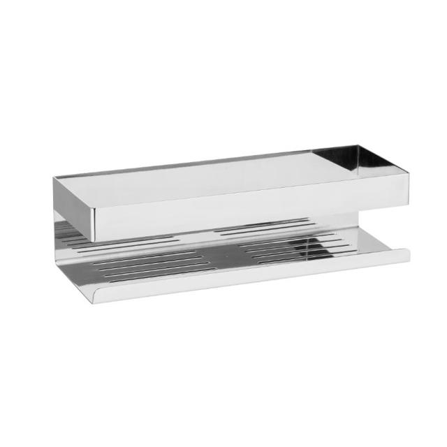 WENKO TURBO-LOC WALL SHELF GENOVA SHINE STAINLESS STEEL 30X10X8CM