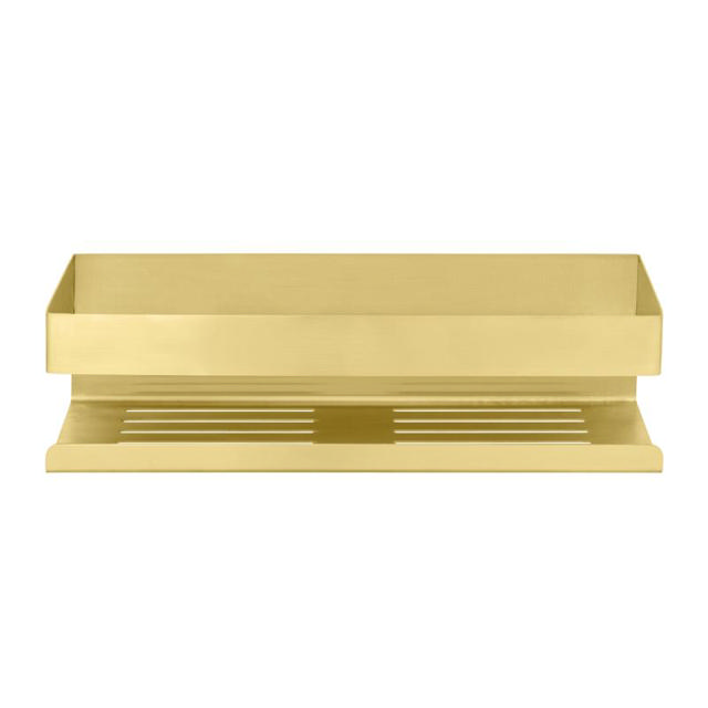 WENKO TURBO-LOC WALL SHELF GENOVA GOLD MATT 30X10X8CM