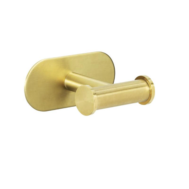 WENKO TURBO-LOC OREA GOLD MATT WALL HOOK DUO