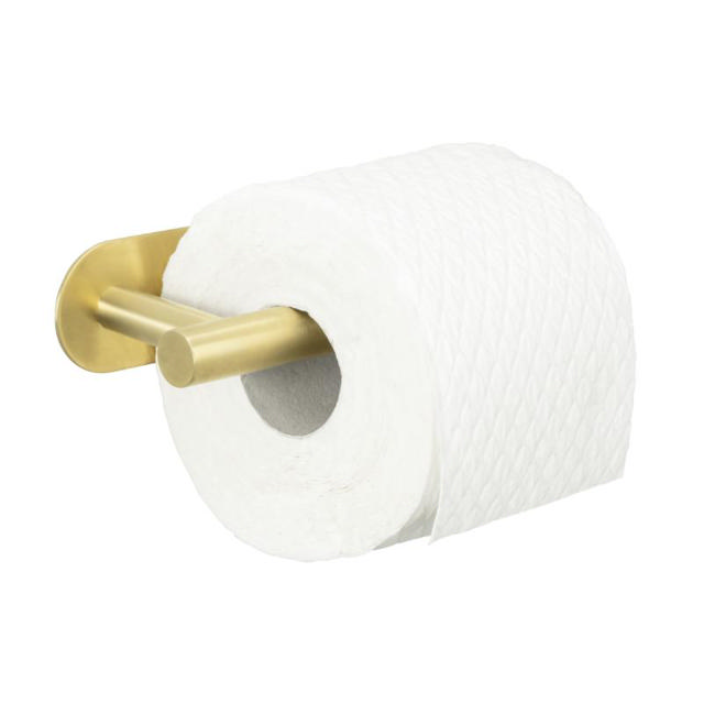 WENKO TURBO-LOC OREA GOLD MATT TOILET PAPER HOLDER WITHOUT COVER 