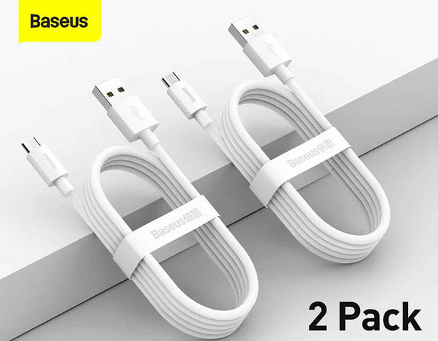 BASEUS ΠΑΚΕΤΟ 2 ΤΕΜΑΧΙΩΝ USB-A TO MICRO 1.5M