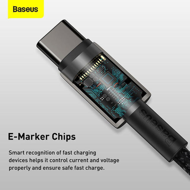 BASEUS USB-C TO USB-C 100W 1M - BLACK