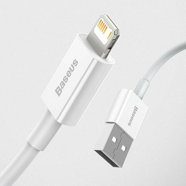 BASEUS LIGHTNING TO USB-A 1M - WHITE