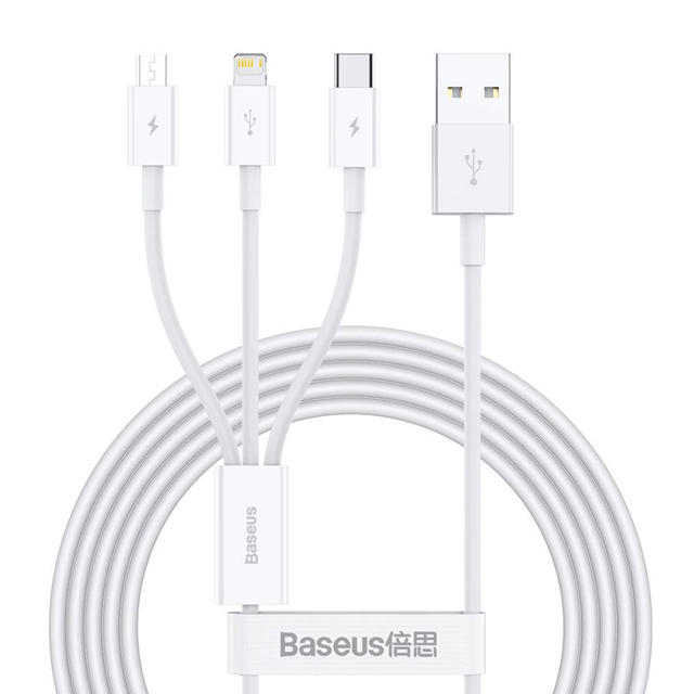 BASEUS ΚΑΛΩΔΙΟ 3-ΣΕ-1 USB TYPE C / MICRO USB / LIGHTNING