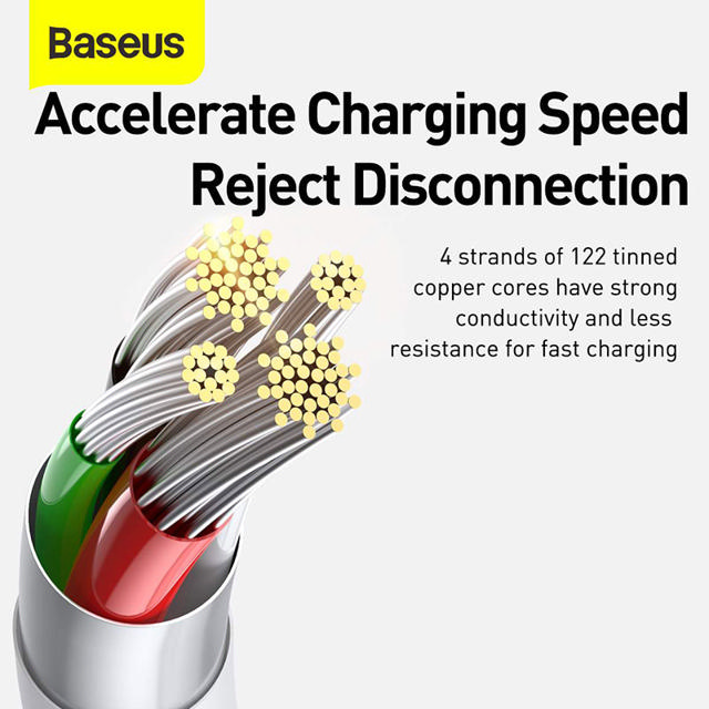 BASEUS ΚΑΛΩΔΙΟ 3-ΣΕ-1 USB TYPE C / MICRO USB / LIGHTNING