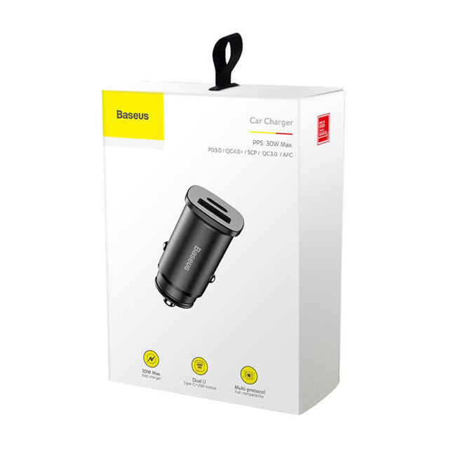 BASEUS CAR CHARGER 30W USB-C USB-A