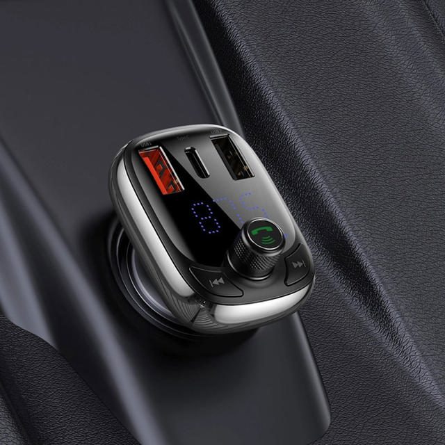 BASEUS CAR FM TRANSMITTER-CHARGER