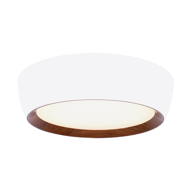 SUNLIGHT LED 30W CEILING LIGHT METAL+ACRILIC WHITE+WOOD 3000K 1350LM IP20 Ø500xH130MM