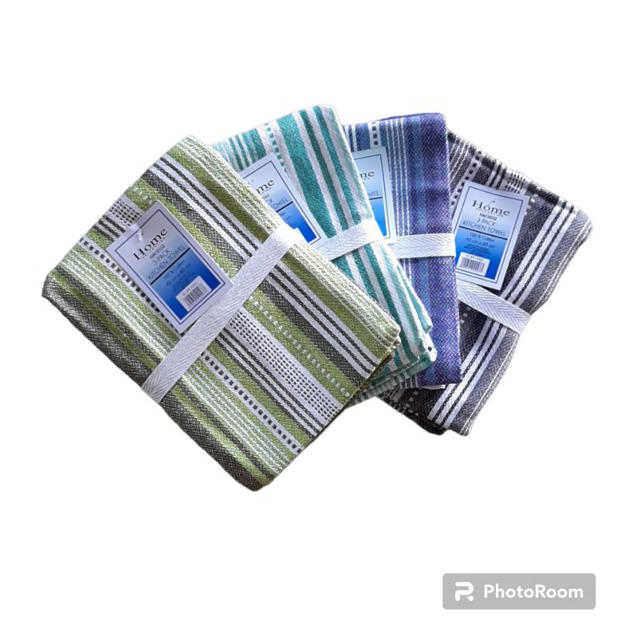 KITCHEN TOWELS X3 JACQUARD