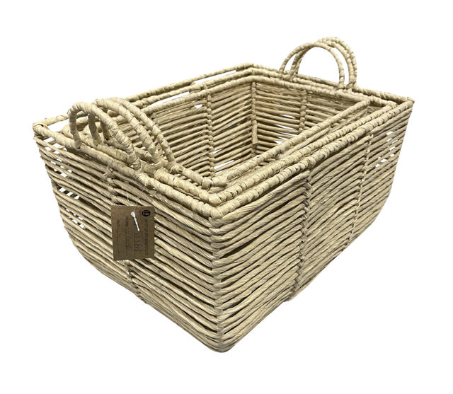 STORAGE BASKET NATURAL - SET OF 3