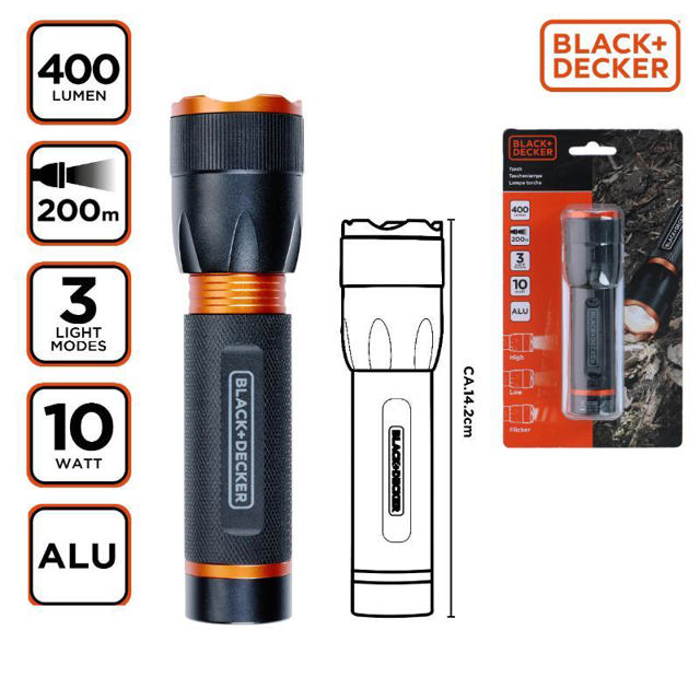 BLACK&DECKER ΦΑΚΟΣ LED 10W 400LM 400LM 200M ΔΕΣΜΗ