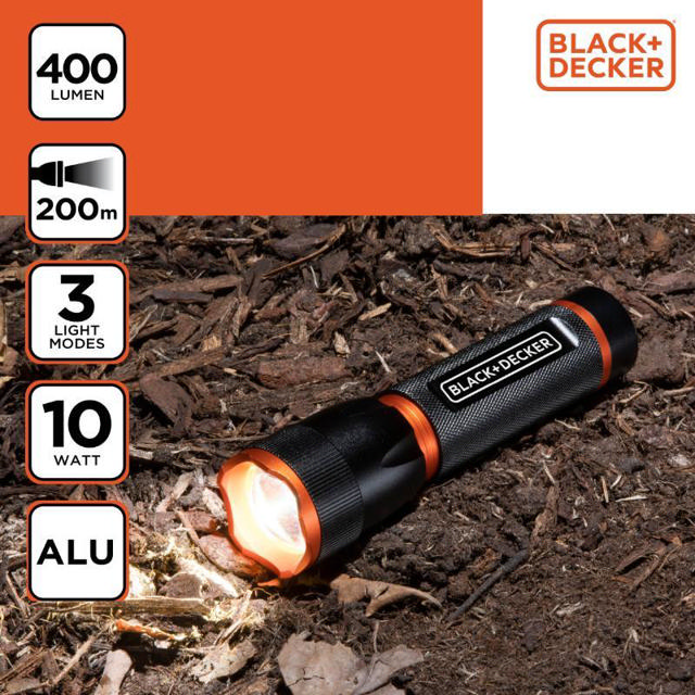 BLACK&DECKER TORCH LED 10W 400LM 200M BEAM