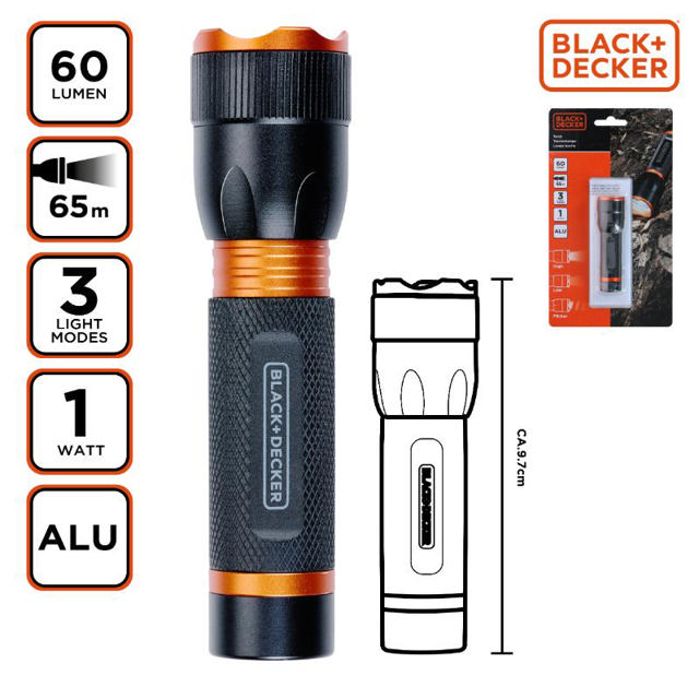 BLACK&DECKER ΦΑΚΟΣ LED 1W 60 LUMEN