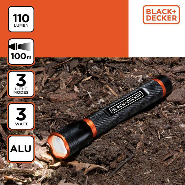 BLACK&DECKER ΦΑΚΟΣ LED 3W 110LM 110LM 100M ΔΕΣΜΗ