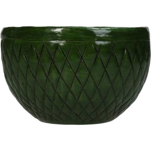 PLANTER ALUMINIUM 11.5X11.5X8CM - GREEN