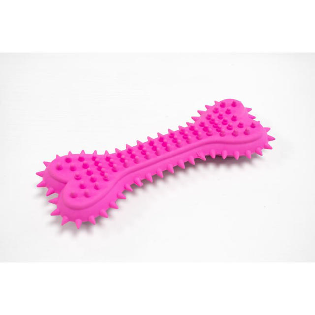 DOG BONE RUBBER 16X6CM - PINK 