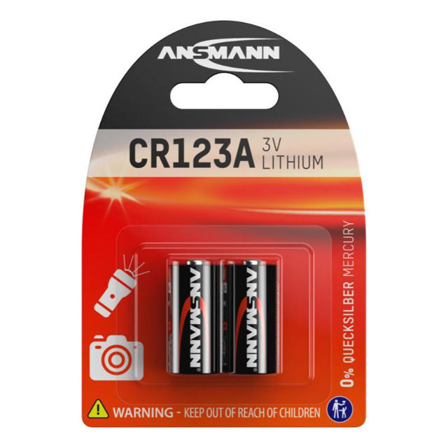 ANSMANN CR123 A-PACKOF2-LITHIUM BATTERY 3V