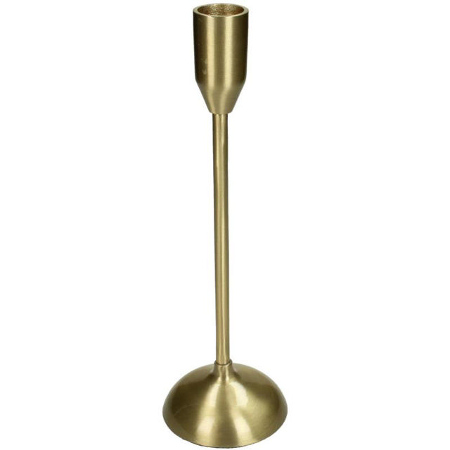 CANDLE HOLDER ALUMINIUM 7.5X7.5X23.5CM - GOLD