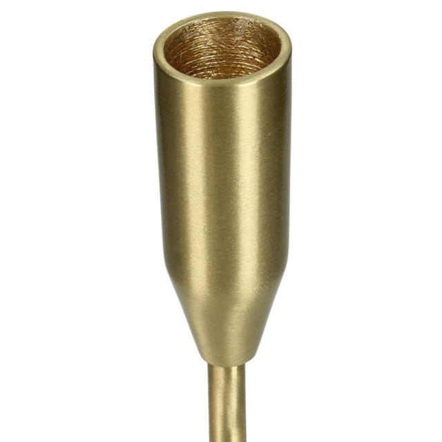 CANDLE HOLDER ALUMINIUM 7.5X7.5X23.5CM - GOLD