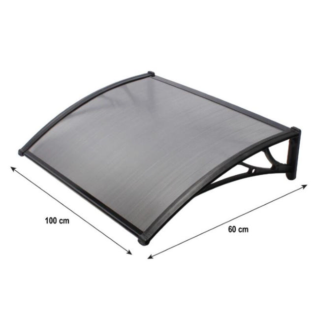 H&C CANOPY 80X150CM BLACK FRAME GREY PANEL