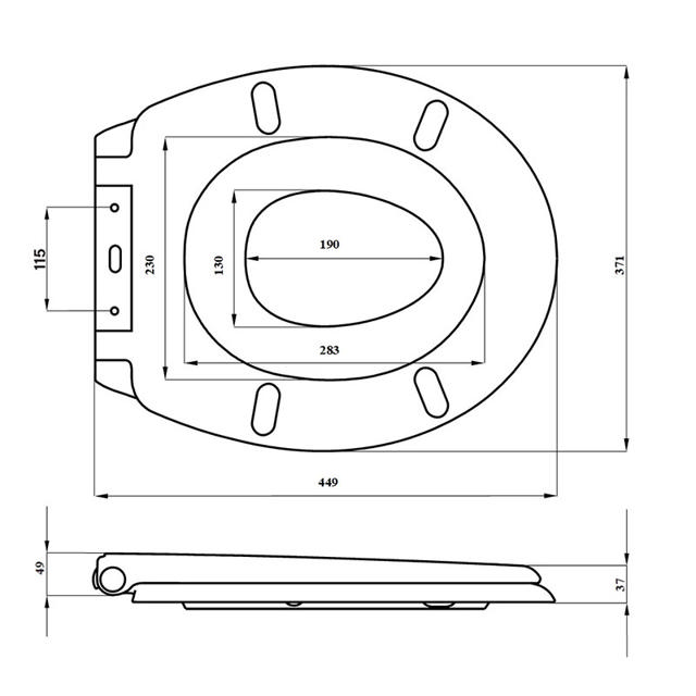 TECHNO PLAST ΚΑΘΙΣΜΑ ΤΟΥΑΛΕΤΑΣ NARJA SCQR ΜΕ ΠΑΙΔΙΚΟ ΕΙΣΑΓΩΓΙΚΟ ΚΑΘΙΣΜΑ - ΛΕΥΚΟ