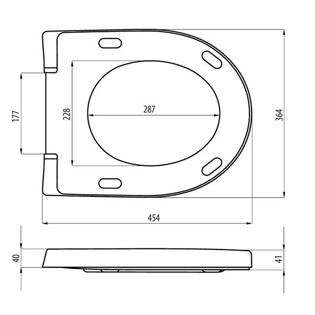 TECHNO PLAST ΚΑΘΙΣΜΑ ΤΟΥΑΛΕΤΑΣ MAJORKA ΜΕ ΕΛΑΦΡΥ ΚΛΕΙΣΙΜΟ D-SHAPED - ΛΕΥΚΟ