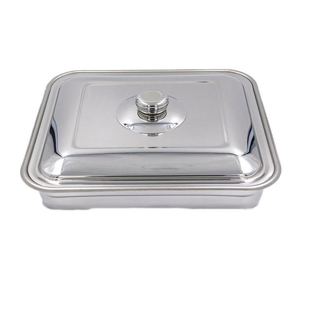 ASTRA RECTANGULAR PAN & COVER STAINLESS STEEL 18-C 37X32CM