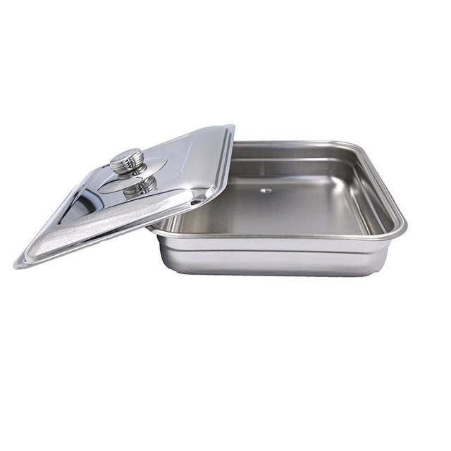 ASTRA RECTANGULAR PAN & COVER STAINLESS STEEL 18-C 37X32CM