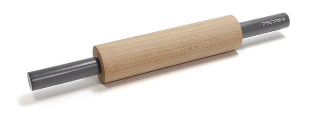 PEDRINI WOODEN ROLLING PIN WΙΤΗ ROTATΙNG CENTER