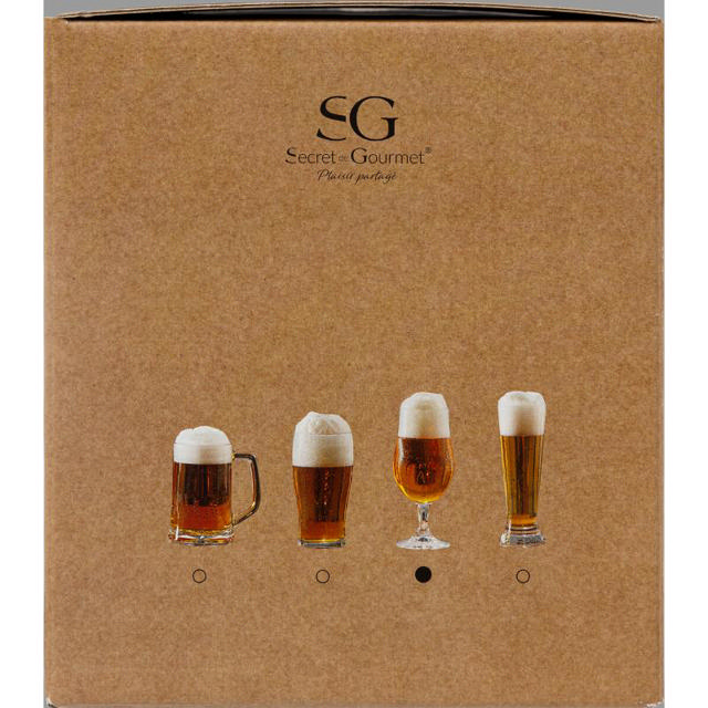 SECRET DE GOURMET SET 4 GLASS W/FEET 37CL