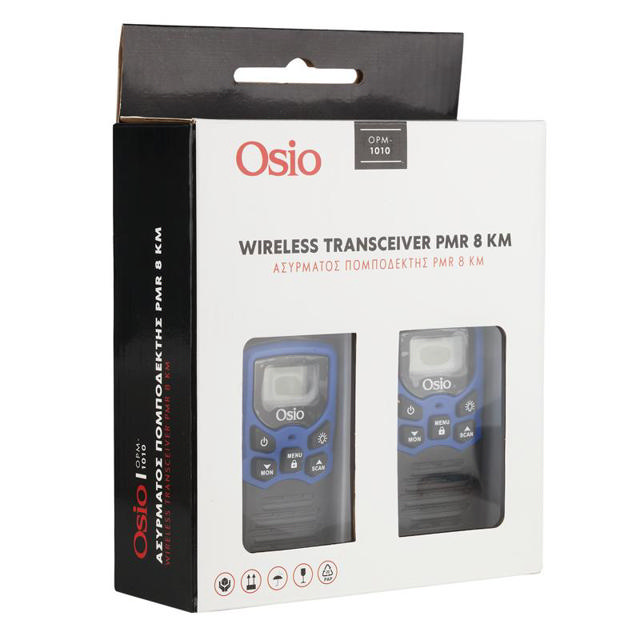 OSIO OPM-1010 PMR WALKIE TALKIE UP TO 8KM - BLUE