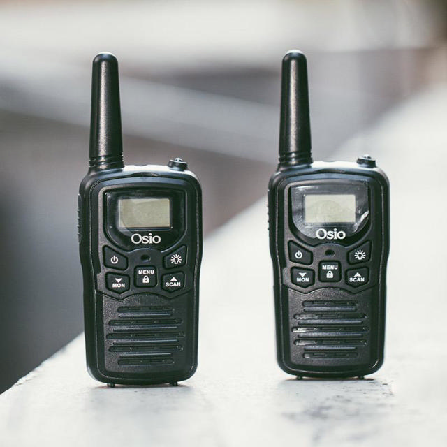 OSIO OPM-1050 PMR WALKIE TALKIE ΜΕ ΦΑΚΟ 8 km – 0.5W - ΜΑΥΡΟ