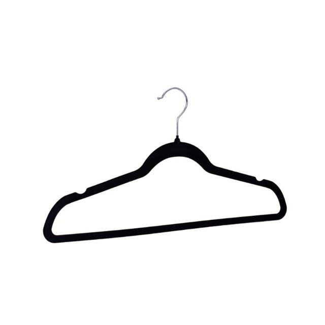 VELVET HANGERS 10 PIECES - BLACK